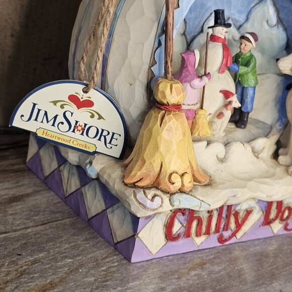 VTG‎ Jim Shore Heartwood Creek "Chilly Dog" Snowman Figurine Winter Decor 2007 - Picture 11 of 13